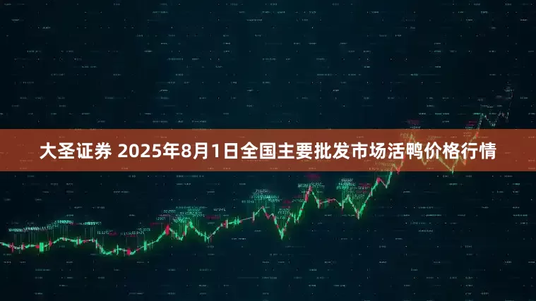 大圣证券 2025年8月1日全国主要批发市场活鸭价格行情